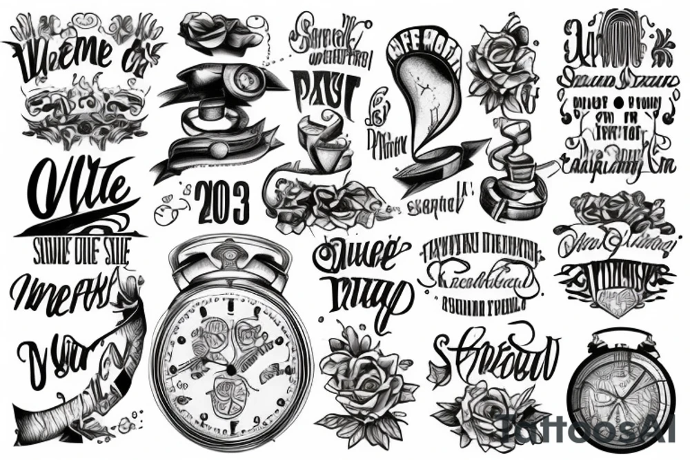stone word time opportunity tattoo idea