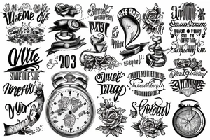 stone word time opportunity tattoo idea