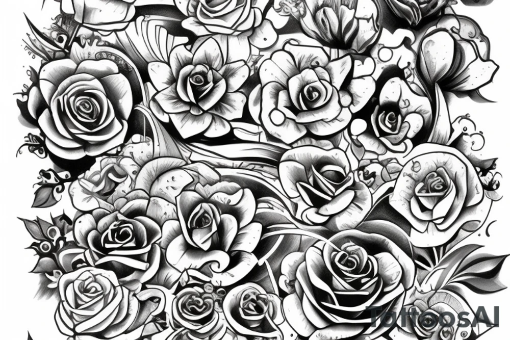 Letar S and letar H love tatoo tattoo idea