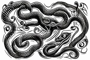 Snake swallowing itself tattoo idea