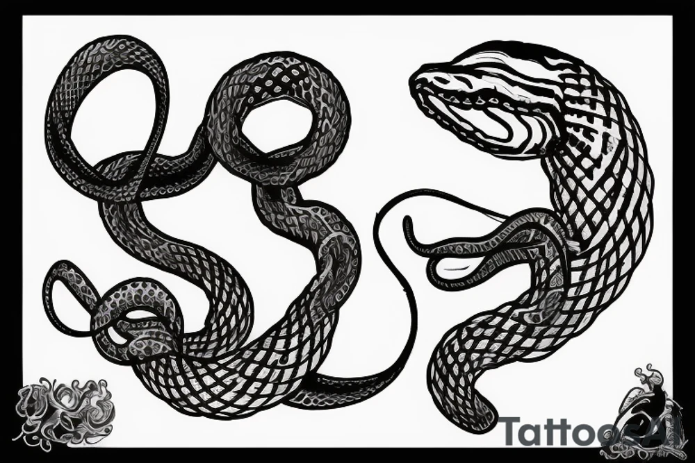 Snake swallowing itself tattoo idea