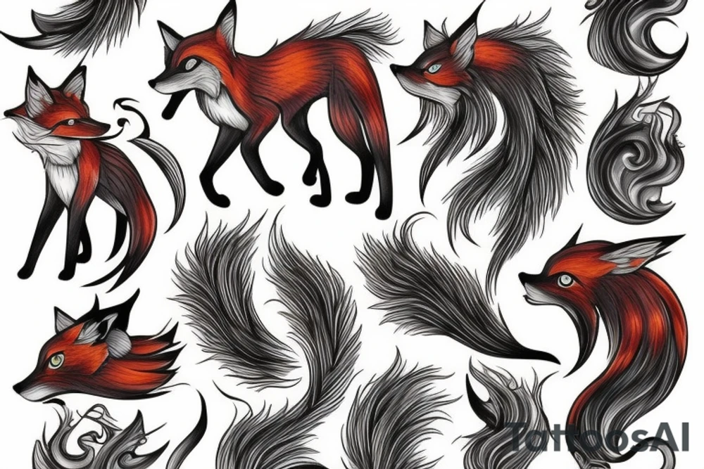 9 tails fox tattoo idea