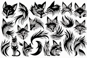 9 tails fox tattoo idea