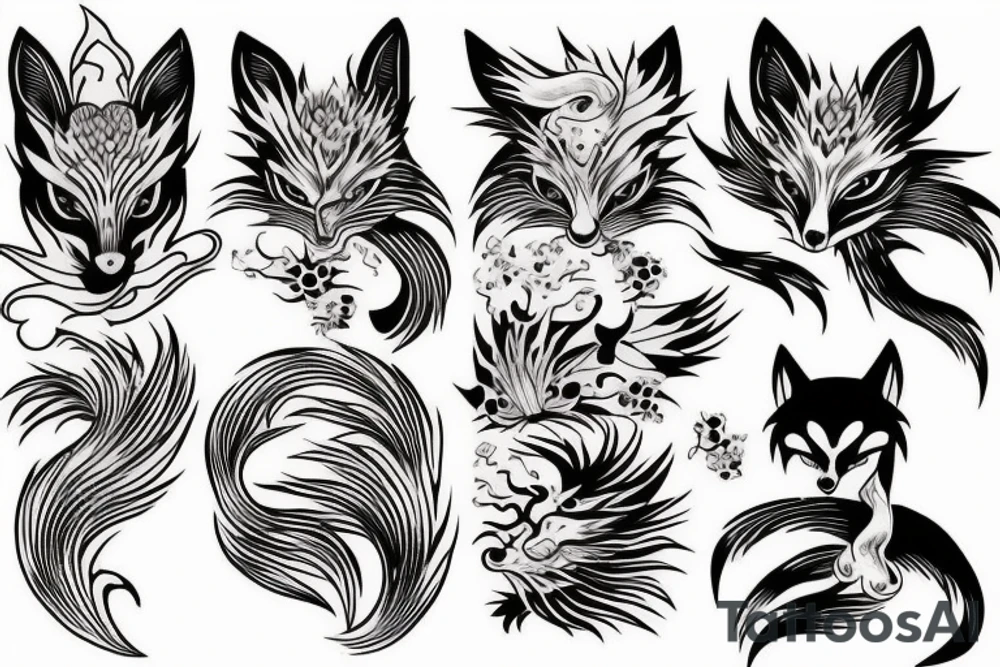9 tails fox tattoo idea