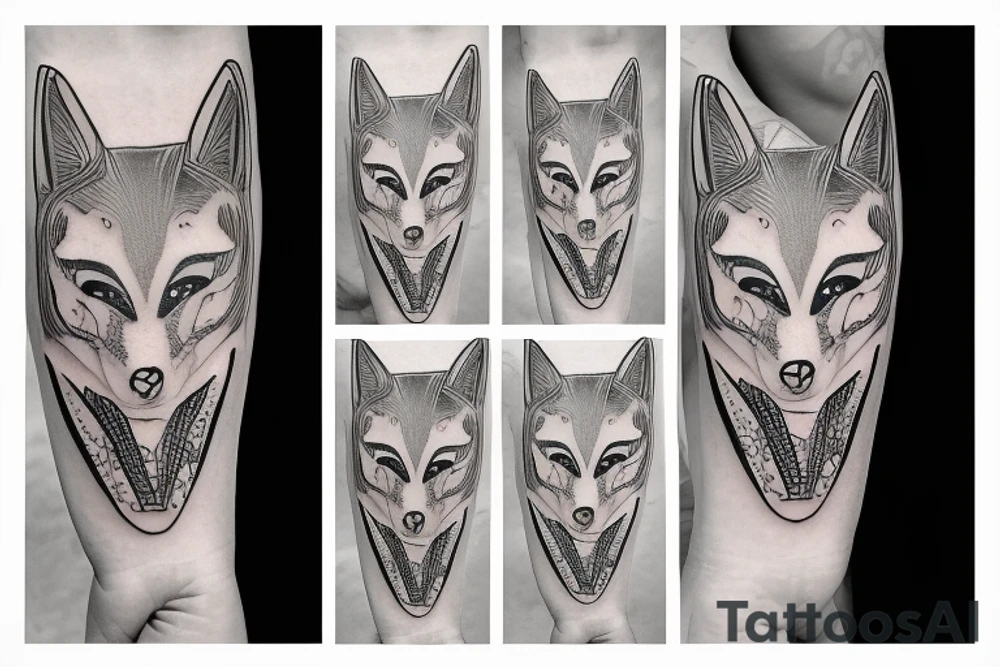 Fox mask tattoo idea