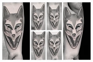 Fox mask tattoo idea