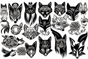 Fox mask tattoo idea