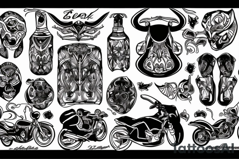 Taurus with bike tattoo idea