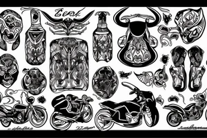 Taurus with bike tattoo idea