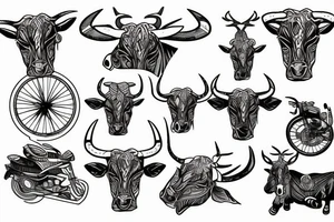 Taurus with bike tattoo idea