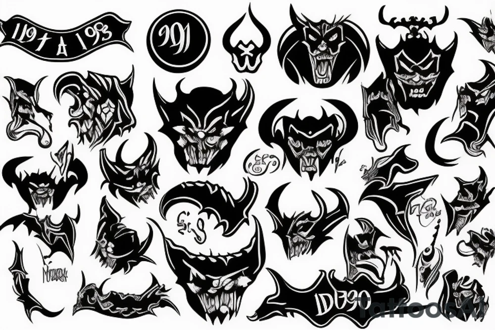 1990s devil tattoo idea