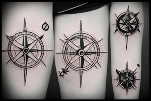 Taurus with bike and compass tattoo idea