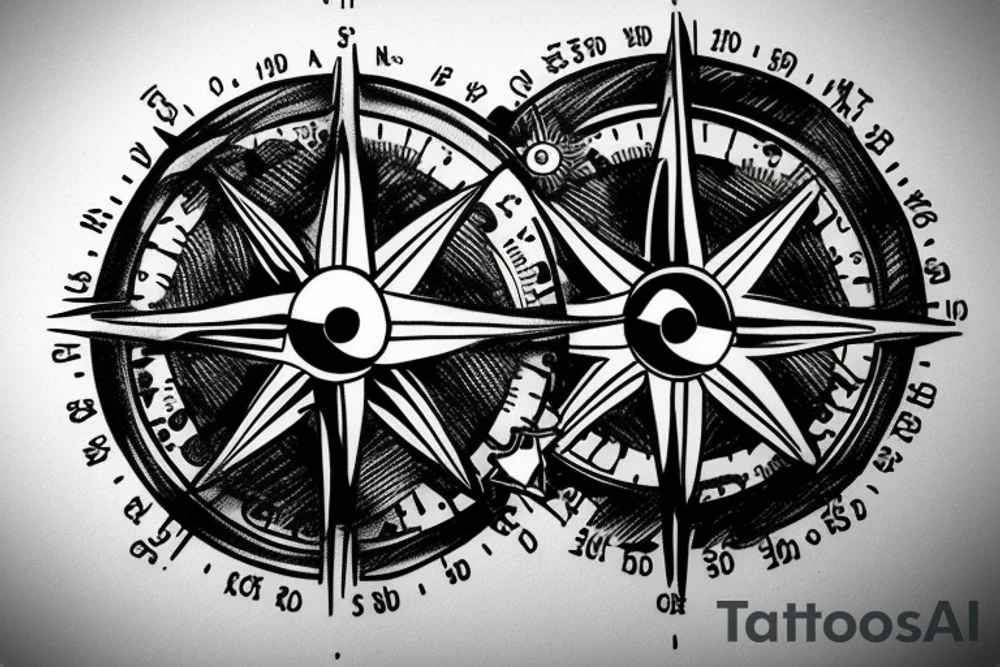 Taurus bike compass tattoo idea