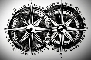 Taurus bike compass tattoo idea