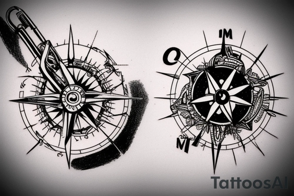 Taurus bike compass tattoo idea