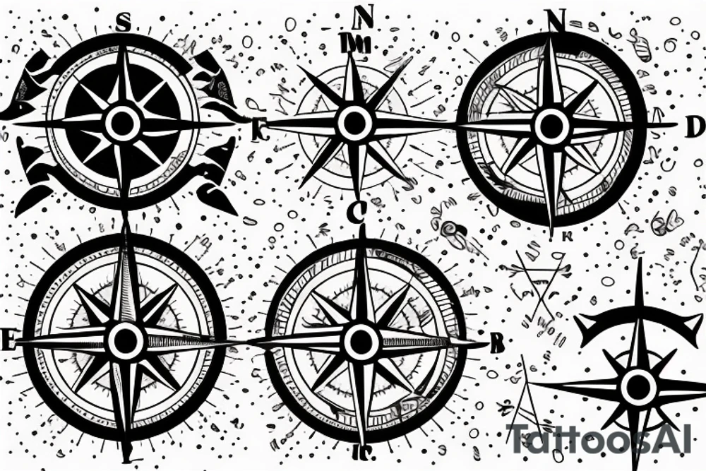 bike compass taurus tattoo idea