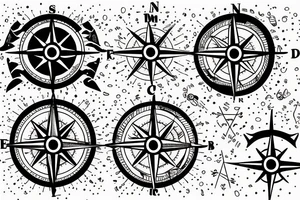bike compass taurus tattoo idea
