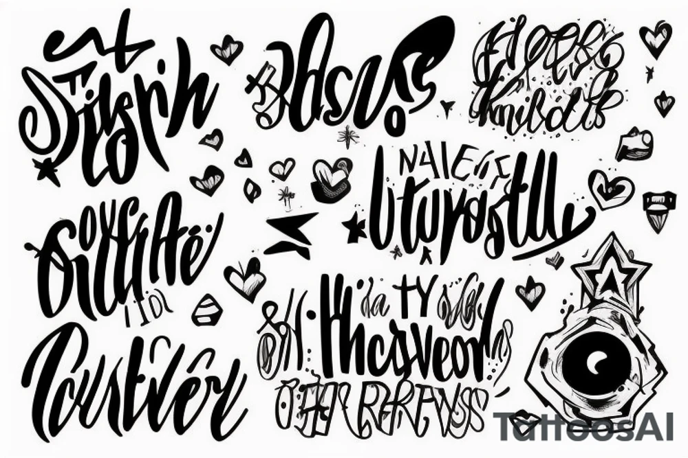 Optimistic 5 word text tattoo idea