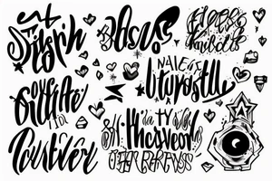 Optimistic 5 word text tattoo idea