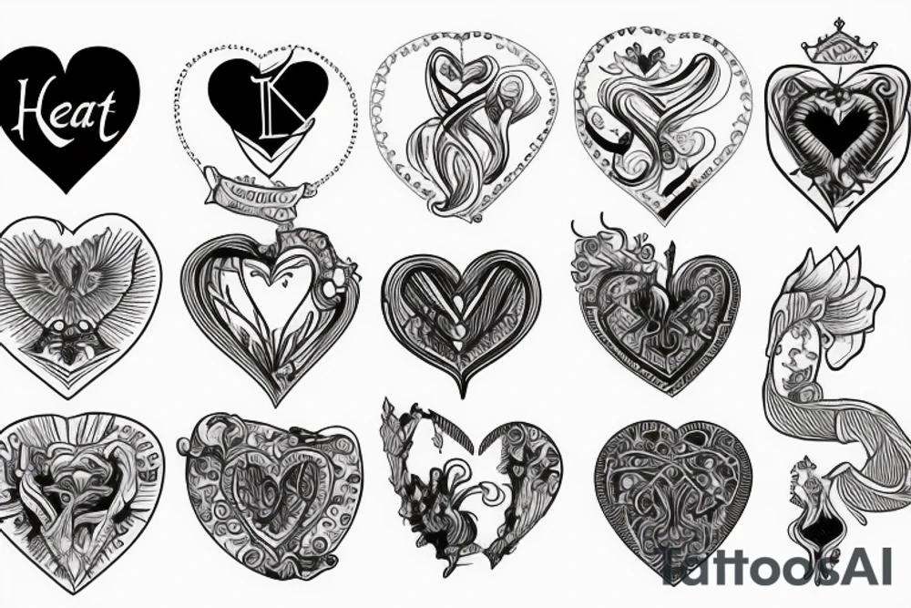 king of heart card tattoo idea