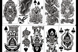 king spade card tattoo idea
