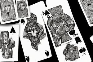 king spade card tattoo idea