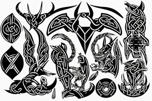 Viking beserker, with 2 no ravens tattoo idea
