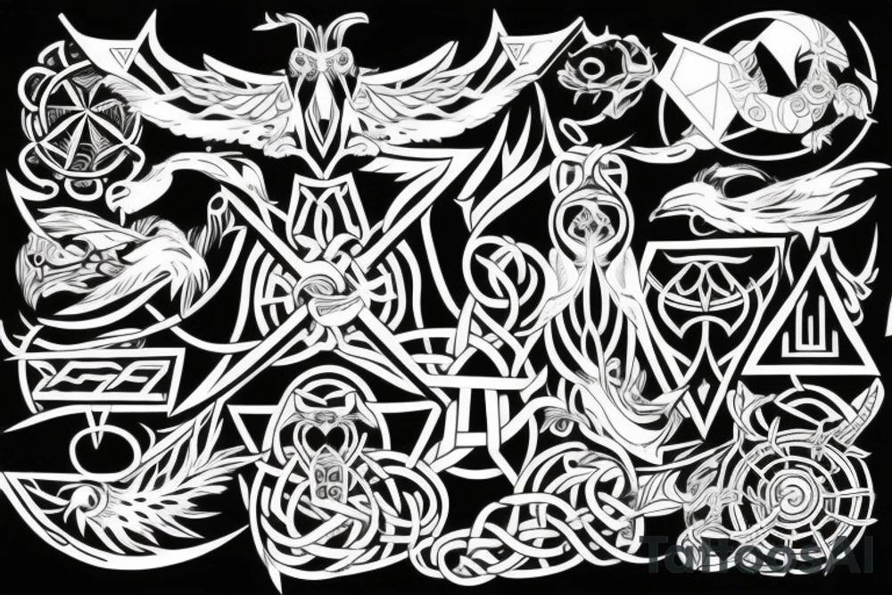 Viking beserker, with 2 no ravens tattoo idea