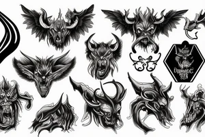 Demonic animals tattoo idea