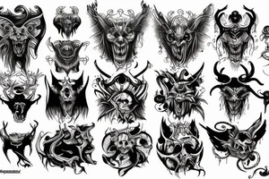 Demonic animals tattoo idea