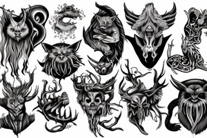 Demonic animals tattoo idea