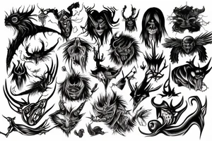 Demonic animals tattoo idea