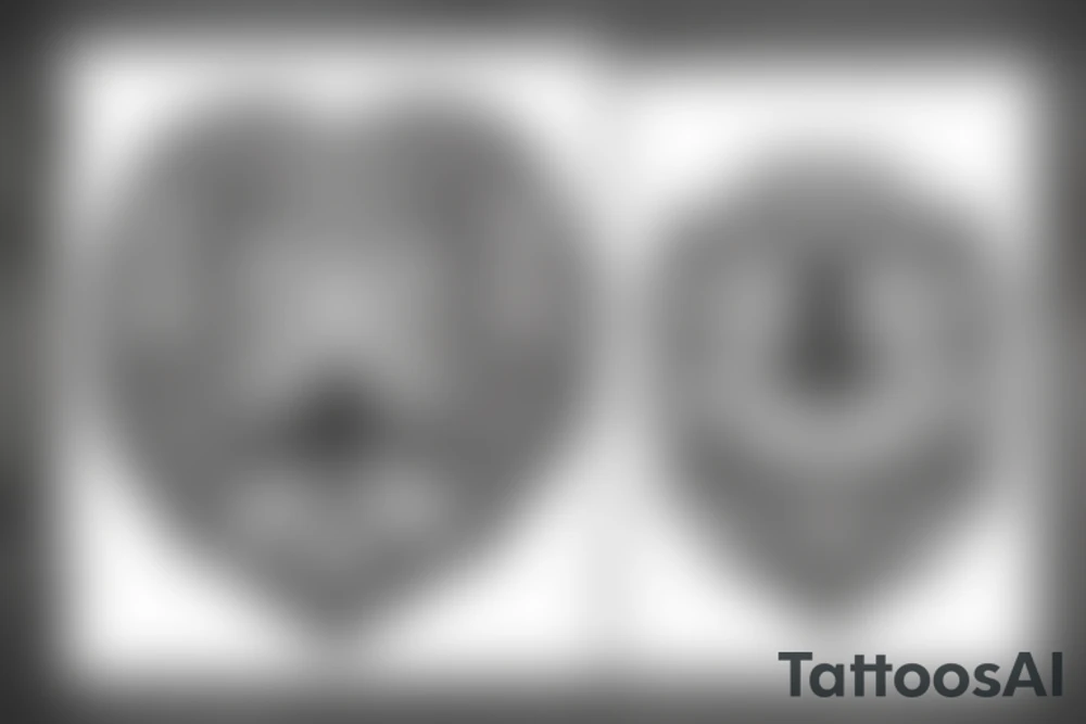 A lotus flower blooming from a human heart tattoo idea