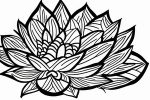 A lotus flower blooming from a human heart tattoo idea
