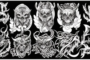 Demonic animals tattoo idea