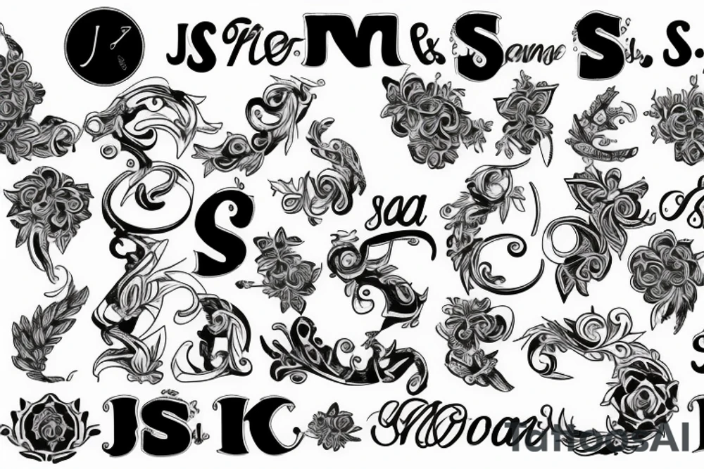 My initial S and my partners initial J tattoo idea