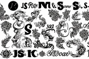 My initial S and my partners initial J tattoo idea