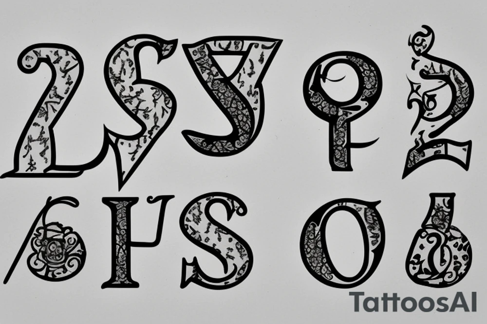 My initial S and my partners initial J tattoo idea