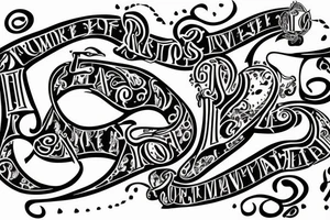 Two lovers with initials S and J tattoo idea