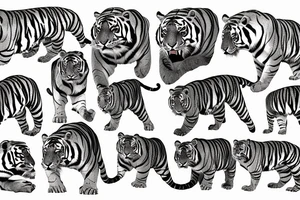 Earth apocalypse tiger tattoo idea