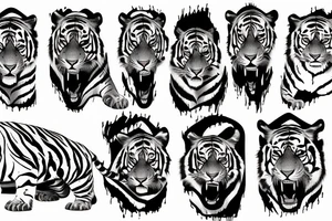 Earth apocalypse tiger tattoo idea