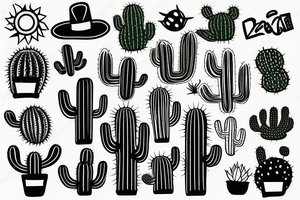human cactus tattoo idea