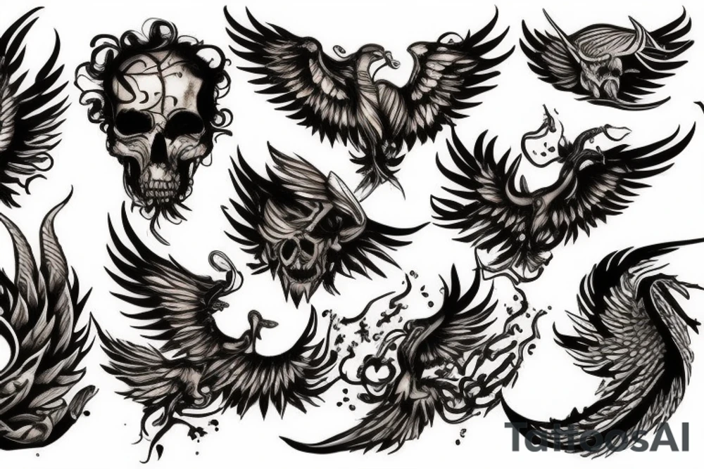Phenix flamme tattoo idea