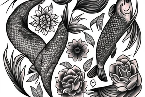 Carpe koi tattoo idea
