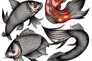 Carpe koi tattoo idea