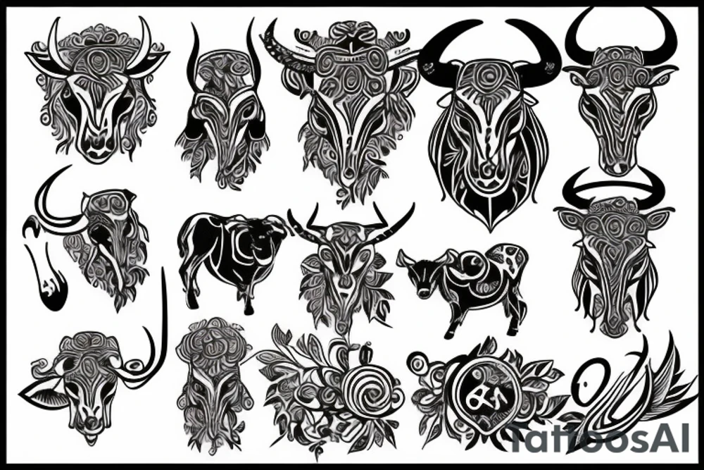 taurus horoscope tattoo idea