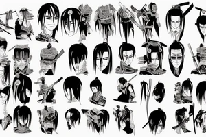 Samurai and blood tattoo idea
