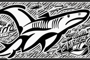 shark with a skid tattoo idea