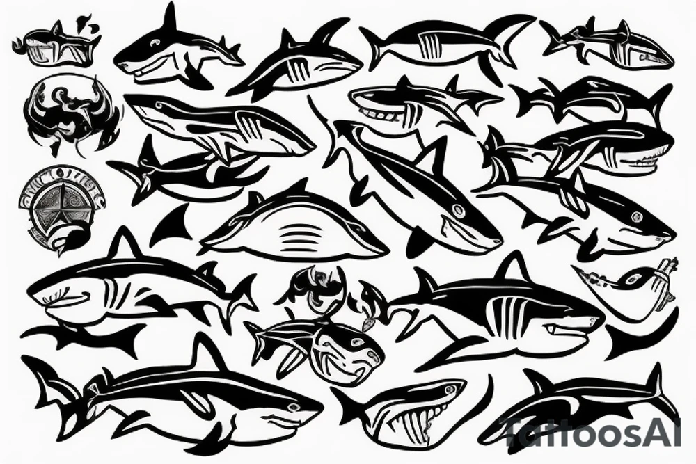 shark with a skid tattoo idea