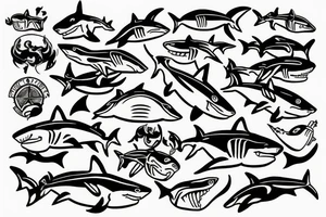 shark with a skid tattoo idea